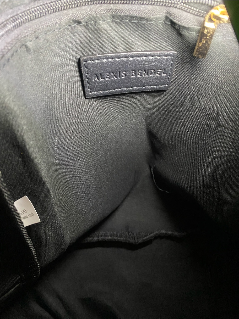 Alexis Bendel Black Faux Leather Backpack with Gold Hardware NWT - Picture 6 of 6